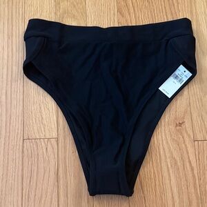 Aerie Black High Cut Cheeky Bottom